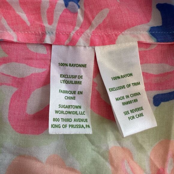 Lily Pulitzer Benicia In Playa Hermosa Tunic Dress Cold Shoulder Size S Resort - Picture 11 of 12